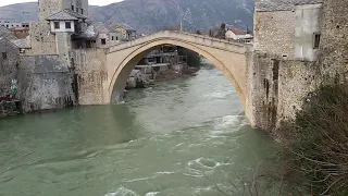 Šeher Mostar (nabujala Neretva) , 11.02.2021.