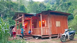 Full video 200 days of building a beautiful, convenient wooden house located at the back of the hill