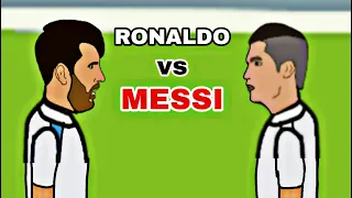 Cristiano Ronaldo vs Lionel Messi | funny football match | Argentina vs portugal |2d animaton