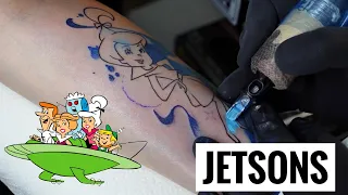 Jetsons Cartoon Tattoo | Time lapse