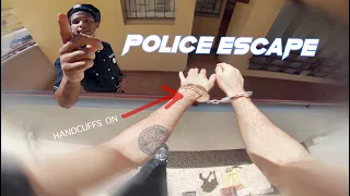 Police escape in handcuffs - Parkour POV