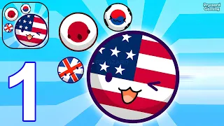 Country Ball: Mix Ball Drop - Gameplay Part 1 Countryballs Drop Mix Puzzle Game (Android,iOS)