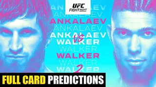 UFC Vegas 84 Ankalaev vs. Walker 2 Full Card Predictions