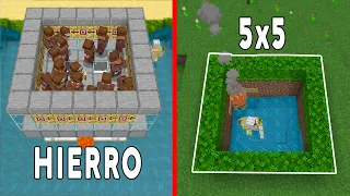 3 GRANJAS de HIERRO para MINECRAFT BEDROCK 1.20