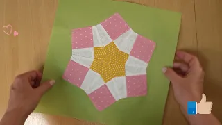 Идеальный цветок из разноцветных тканей, шить проще чем обычную Дрезденскую тарелку