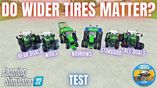 DO WIDER TIRES MATTER? - Farming Simulator 22