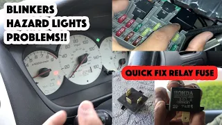 HOW to FIX honda civic 2001-2005 indicator problems BLINKERS - HAZARD LIGHTS - TURN SIGNAL RELAY