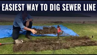 How do I find my sewer line and then dig around the sewer line?
