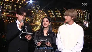 Jinyoung, V and Jisoo MC (SBS Inkigayo Super Concert)