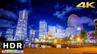 【4K HDR】Yokohama Night Walk - Summer Sunset in Minatomirai