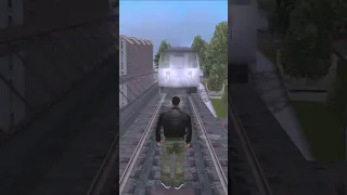 Collision physics comparison in GTA games! (Getting hit by the TRAIN in GTA games!) #shorts