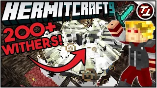 I KILLED 239 WITHERS IN 10 MINUTES! Hermitcraft 9: #10