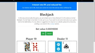 Blackjack || Free Ethereum || 2020