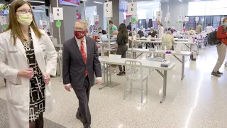 Gov. DeWine visits vaccination site at Schottenstein Center | Ohio State Medical Center