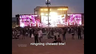 aespa performing for a dead crowd at coachella