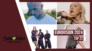 Eurovision 2024 | Top 22 (So Far) | +🇵🇱🇧🇪🇸🇲🇭🇷