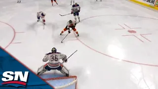 Flyers' Atkinson Fools Oilers' Campbell With Some Nifty Handles For His Second Of The Game