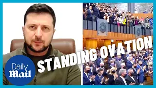 Zelensky's speech before Canada’s Parliament gets standing ovation