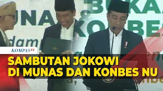 [FULL] Sambutan Jokowi di Munas-Konbes NU 2023, Ungkap Obrolan dengan Presiden MBZ