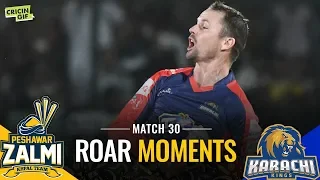 PSL 2019 Match 30: Peshawar Zalmi vs Karachi Kings | Roar Moments