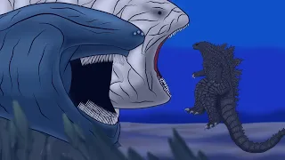 El Gran Maja VS The Bloop VS GODZILLA  [Godzilla cartoon] Ep.01