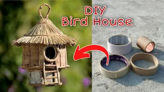 Making Bird House from Waste Material/How to make bird nest/Garden decoration ideas