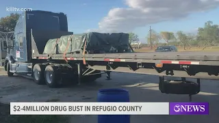 Million dollar drug bust hidden inside 18-wheeler tires in Refugio County on Highway 77