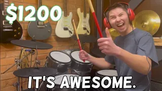 This CHEAP Acoustic Design Electronic Drum Kit is EPIC