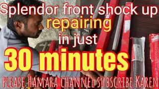 Hero Splendor front shocker repairing in just 30 minutes
