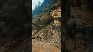 Massive landslide CAUGHT On camera in himalaya || Unseen Deadliest Landslide on Camera #shorts