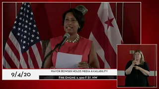 Mayor Bowser Holds Media Availability, 9/4/20