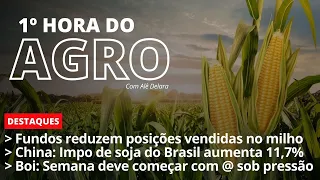 20/05 - 1ª HORA DO AGRO #483 - CHINA: IMPORTAÇÕES DE SOJA DO BRASIL AUMENTAL 11,7% EM ABRIL