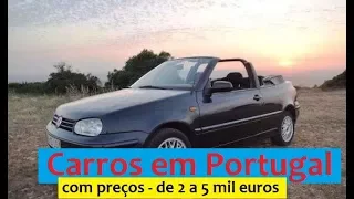 Preços de Carros em Portugal - De 2 a 5 mil euros