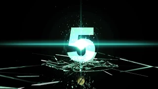5 sec Countdown Timer ( v 415 ) shatters glass with sound effects HD 4k