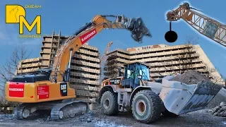 WRECKING BALL DEMOLITION #5 LIEBHERR 960 LONGFRONT LIEBHERR HS 895 CATERPILLAR 352F ABBRUCH