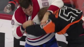 Fight breaks out between Wade Allison and Alex Belzile after hit