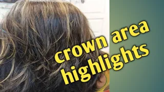 crown streaks sy full hair streaks look..highlights hairs at home