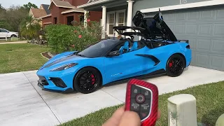 How To Open Corvette Convertible Top With The Key Fob