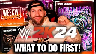 *LOCKER CODE INSIDE* HOW TO GET STARTED IN WWE2K24 MY FACTION