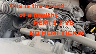 WHAT HEALTHY 5.7 HEMI V8 SOUNDS LIKE NO HEMI TICK