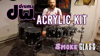 DW Acrylic Smoke Glass Drum Kit - Unboxing and Review