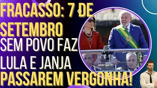 HILÁRIO: Lula e Janja acenam para ninguém no 7 de setembro vazio!