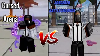 Cursed Arena vs Sorcerer Battlegrounds | which has the best *GOJO*