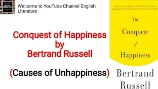 The Conquest of Happiness by Bertrand Russell | Causes of Unhappiness | Urdu/Hindi