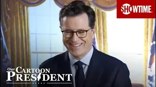 BTS: Stephen Colbert Talks About Our Cartoon President Series | SHOWTIME