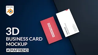 Business card mockup in blender 3.0