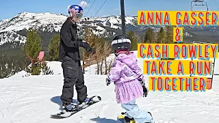 Olympic Gold Medalist ANNA GASSER Snowboards w/ 6 Year Old CASH ROWLEY #snowboarding #cute