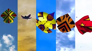 Colourful Kites videos | Kites Collection | Big and Beautiful Kites | Kite Flying Festival 2023