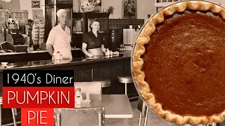 DINER PUMPKIN PIE - 1940's RECIPE - Step By Step PIE CRUST, FILLING, & WHIPPED CREAM!