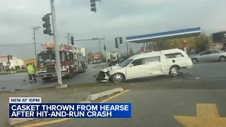 Casket thrown from hearse in south suburban hit-and-run